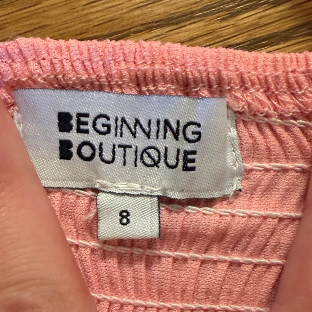 Beginning Boutique Blush Pink Top Size 8 - Picture 2 of 3
